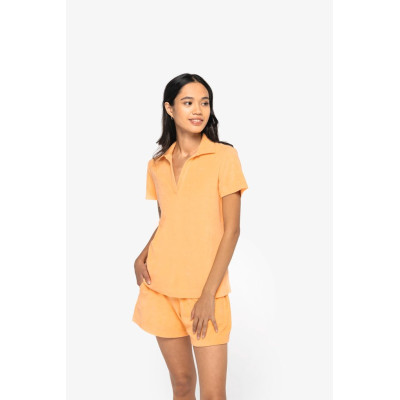 Polo eco-responsável em malha turca de senhora